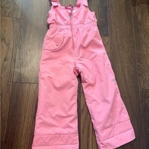 Pink Kids Snowbib Overalls
